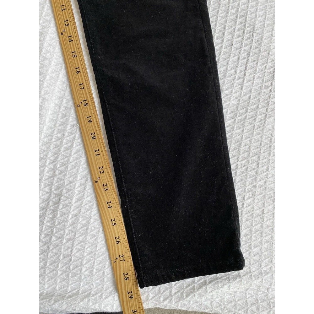 Talbots Black velvet Stretch Straight Leg Dress pants Women’s Size 6 Pockets - Picture 6 of 7